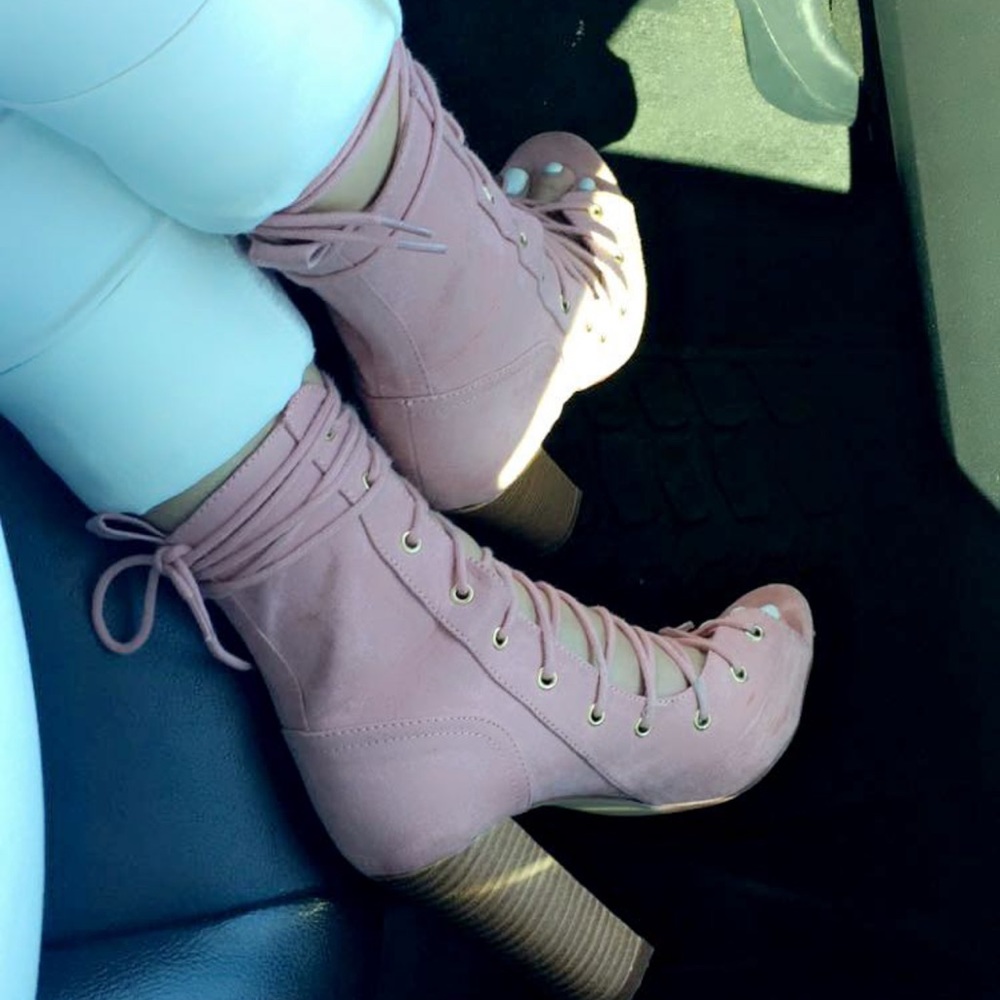 Lace up heels